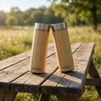 Natural Bamboo Insulated Tall Travel Mug