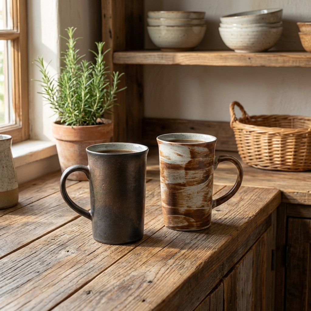 Vintage Terra Forma Coffee Cups