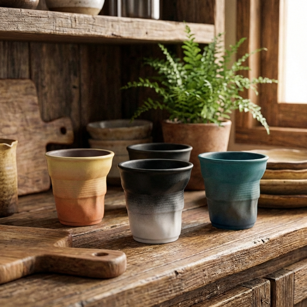 Contemporary Crushed Espresso Cups