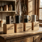Set Of 4 - Vintage Industrial Coffee Cups