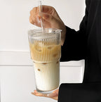 Travel Glass Tumbler Cup With Straw
