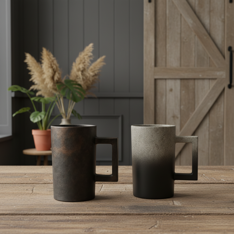Vintage Industrial Coffee Cups