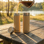 Natural Bamboo Insulated Tall Travel Mug
