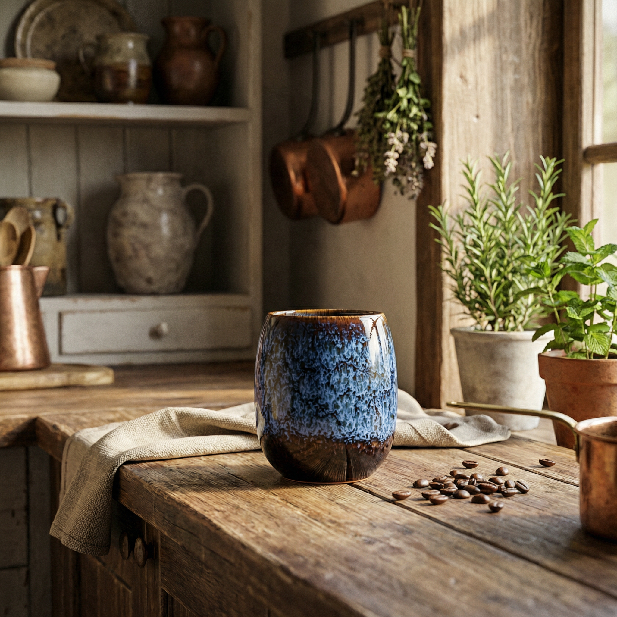 Vintage Rustic Marble Coffee Cups