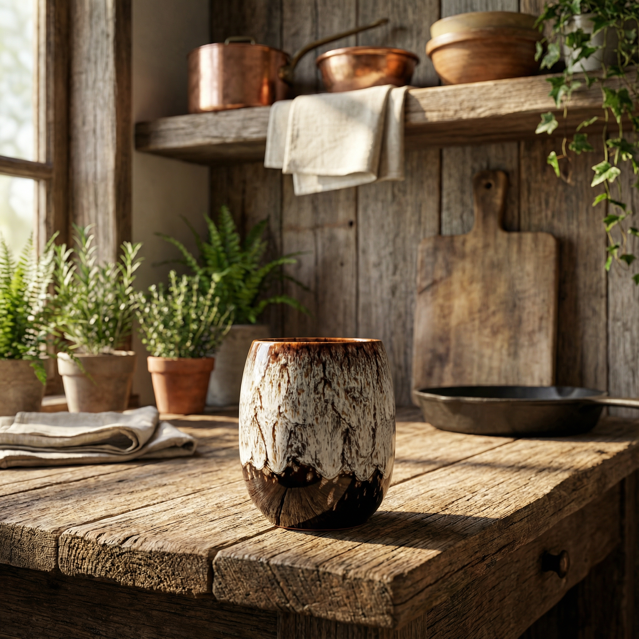 Vintage Rustic Marble Coffee Cups