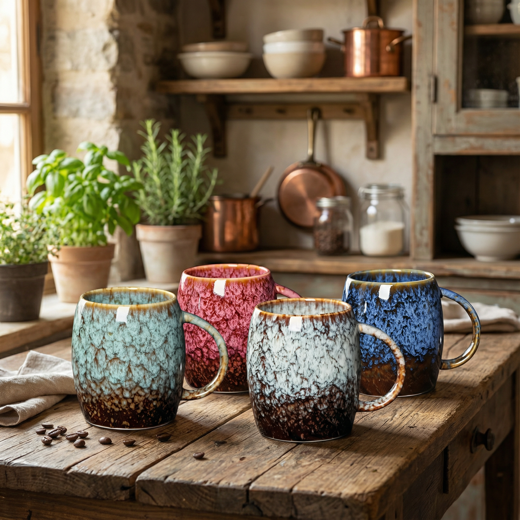 Retro Radiant Contrast Coffee Cups