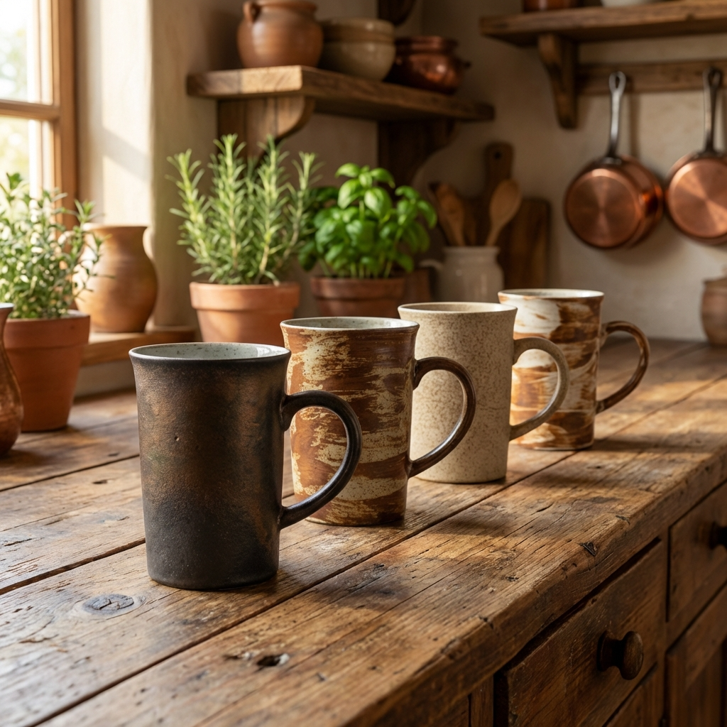 Vintage Terra Forma Coffee Cups