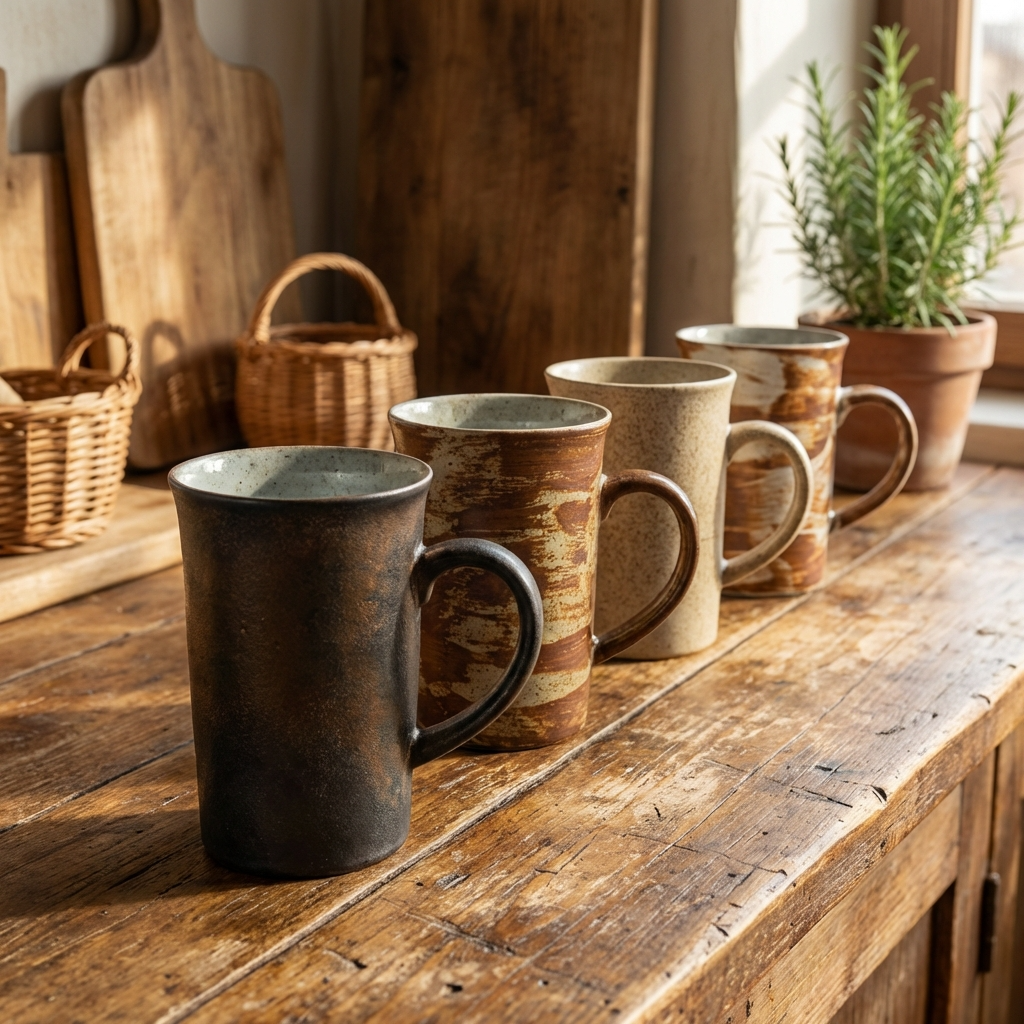 Vintage Terra Forma Coffee Cups