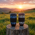 Vintage Rustic Marble Ceramic Travel Cup